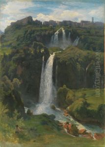 View of Tivoli waterfalls