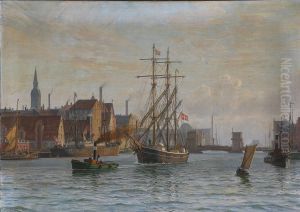 Parti fra Kobenhavns Havn. by Vilhelm Arnesen