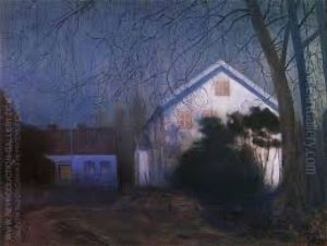 Maneskinnsstemning by Harald Oscar Sohlberg