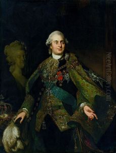 Portrait of Louis XVI of France in the costume of the Order of the Holy Spirit. by Alexander Roslin