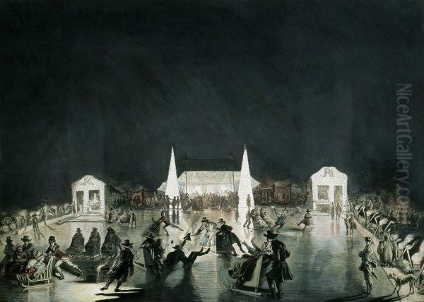 Games on the ice in Powazki. - view 1