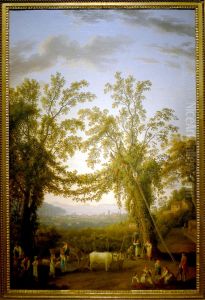 Vendanges d'autrefoisouL'automne (vendanges pres de Sorrente), vers 1784 . by Jacob Philipp Hackert