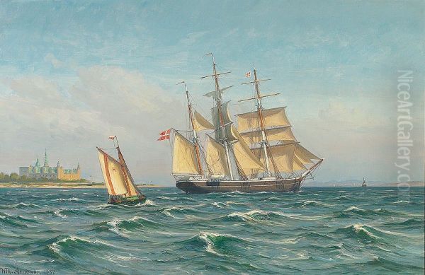 Barken Thorvaldsen ud for Kronborg. - view 1