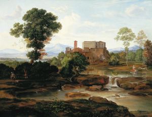 Ideal Italian landscape. by Ferdinand Olivier