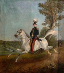 Equestrian portrait of Otto von Quadt-Wykradt-Isny (1817-1899)