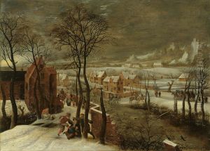 Winter landscape by Pieter Brueghel the Younger