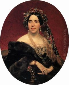 Portrait of Maria Pavlovna Volkonskaia (1816-1854) by Karl Bryullov