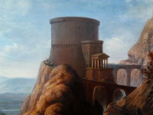 Landscape with a Roman bastion (detail).