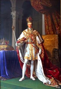 Portret cesarza Franciszka I w stroju koronacyjnym.