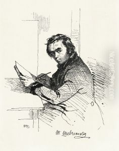Self-portrait by Taras Shevchenko