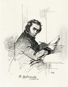Self-portrait by Taras Shevchenko