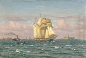 A topsail schooner at Kronborg Castle.