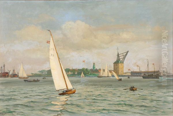 Parti fra Kobenhavns Havn med Holmen. - view 1