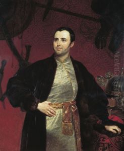 Portrait of Michael Andreevich Obolensky by Karl Bryullov