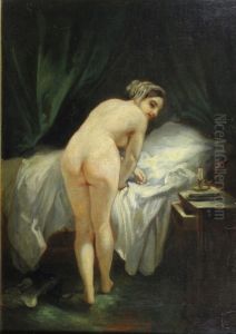 A woman going to bed by Octave Tassaert