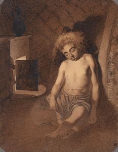 Hlopcik drimae bila grubki by Taras Shevchenko