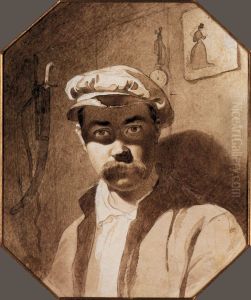 Self-portrait by Taras Shevchenko