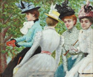 Elegantes En Caleche by Joseph Caraud