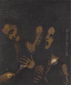 A Young Boy Bitten By A Mouse Helped By An Old Woman by Caravaggio
