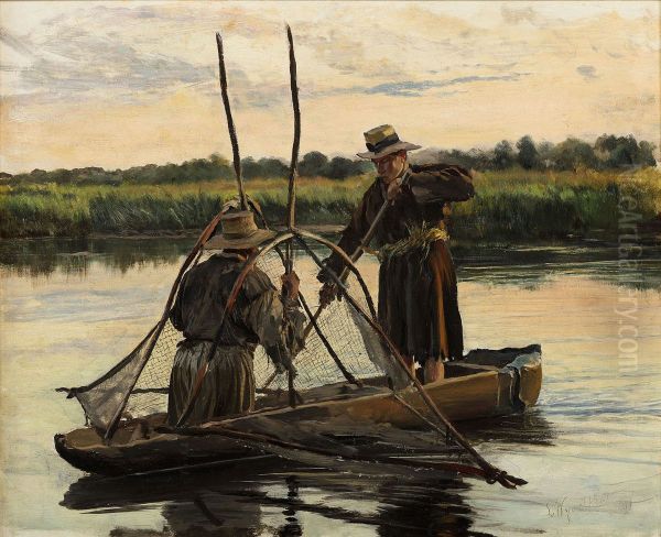 Fishing at dawn - view 1