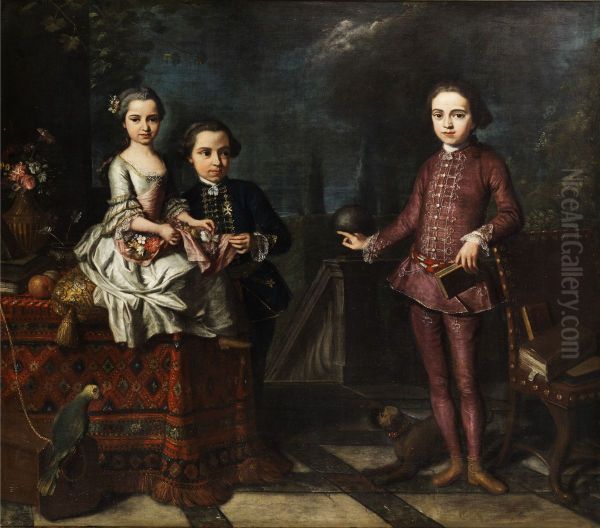 Portrait of three noble children - view 1