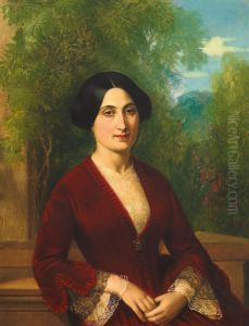 Portrait of a young lady in a park