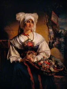 A girl from Trieste with flowers
