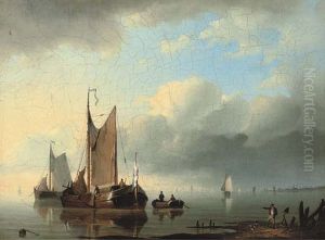 Return of the fishing boats by Egide Linnig