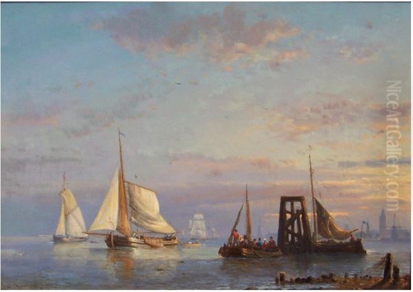 Shipping on a calm sea - view 1