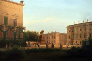 View of the monument of Frederick the Great, together with environment by Wilhelm Brucke