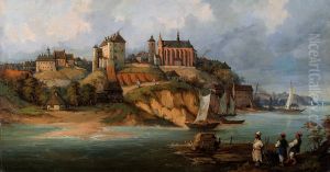 Widok Sandomierza od strony Wisly