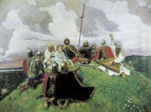 Viktor Vasnetsov.Boyan(1910). by Viktor Vasnetsov