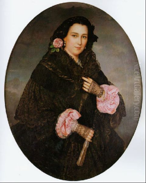 Lady with Fan - view 1