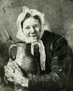Old woman with a pitcher.