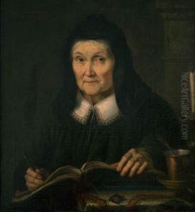 Portrait of Julianna Hadziewicz, mother of the artist by Rafal Hadziewicz