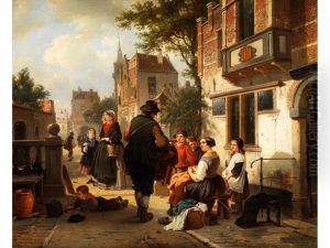 The hurdy-gurdy player by Jan Michiel Ruyten