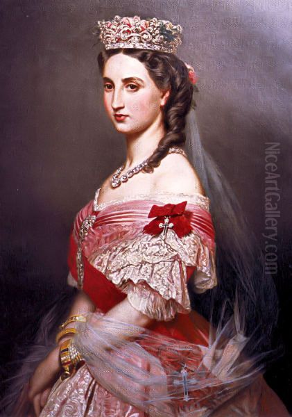 Portrait ofCharlotte of Belgium, Empress of Mexico, Grand Master of the Order of Saint Charles - view 1