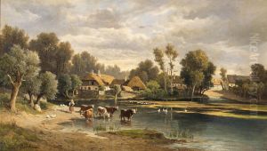 Motif from Lundenburg in Moravia