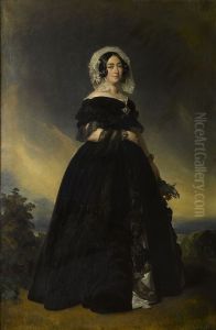 Marie Louise Victoria of Saxe-Coburg-Saafeld, Duchess of Kent (1786-1861) by Franz Xaver Winterhalterand workshop