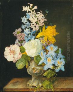 Blumenstrauss in einer Porzellanvase