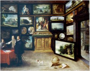 The interior of a picture gallery by David Teniers the Younger