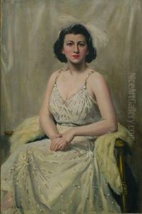 Portrait Of A Woman In White by Scott Clifton Carbee