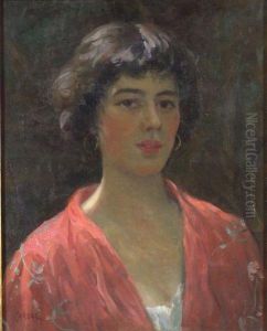 Portrait Of A Young Woman In A Red Shawl