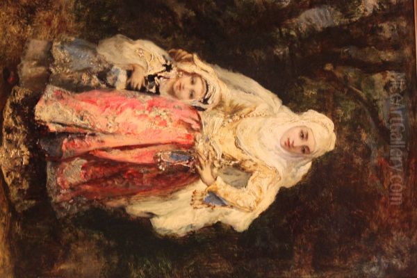 Oriental Mother and Daughter - view 1