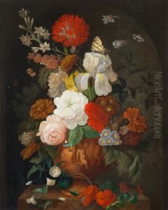 Blumenstilleben mit Schmetterling