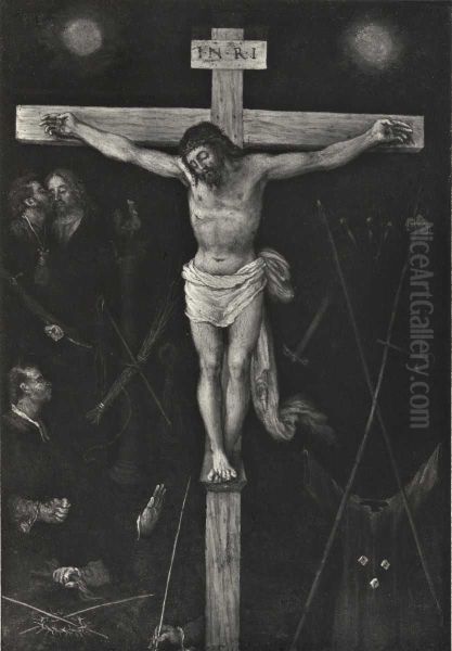 Cristo crocifisso con i simboli della passione - view 1