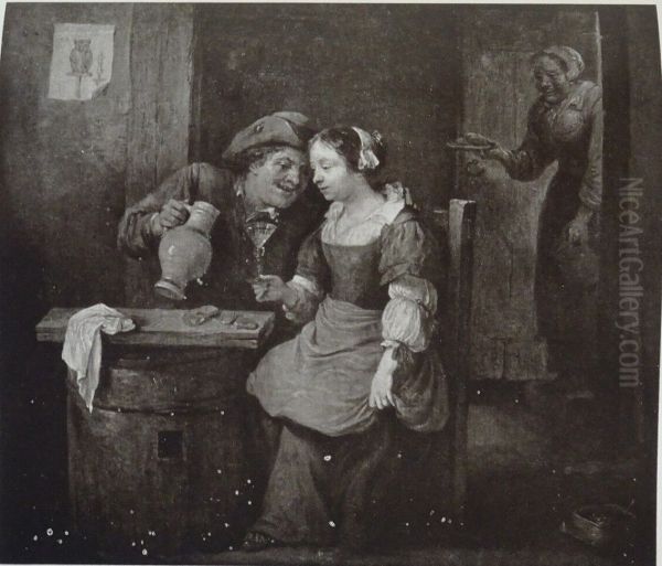 A Young Couple, drinking - view 1