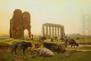 The Roman Campagna by Louis Marie Dominique Romain Robbe