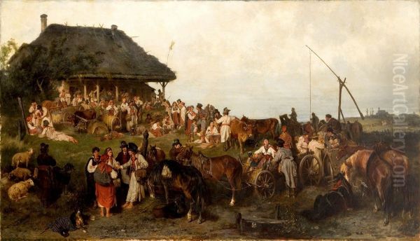 Fair in the region of Krakow ("Return from the fair in Opoczynskie region") - view 1