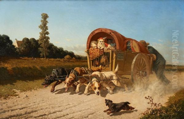 Menagerie pulled by dogs - view 1